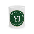Yaya Items Ceramic Mug – "YI Discover Unique Finds" Logo Coffee Cup (11oz/15oz)